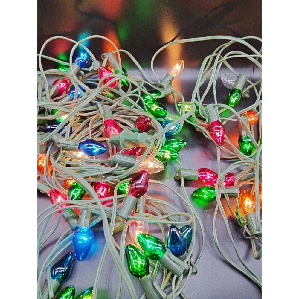 Vth GE Christmas String Lights ~  4 Sets of 15/1 Set Of 25 ~ Multi Color Indoor